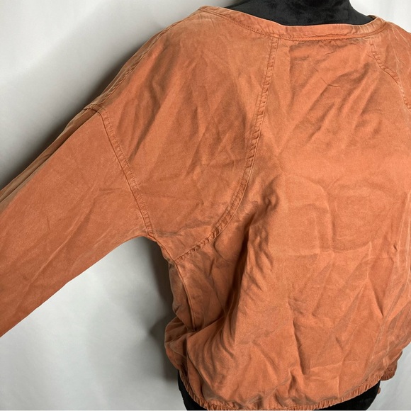 PrAna Lavender Bay Terracotta Long Sleeve Blouse with Cinched Cuffs NWT - Picture 12 of 15